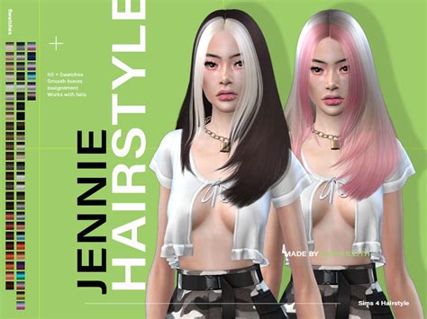 Free sims 4 cc hairstyles downloads! Leah Lillith's LeahLillith Jennie Hairstyle