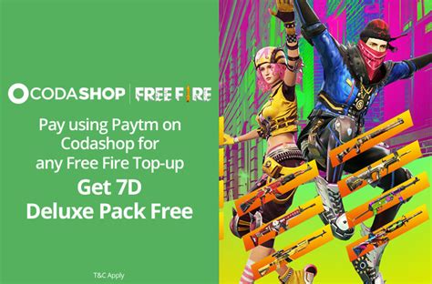 Just enter your player id, select the amount you wish to purchase, complete the payment, and the diamonds will be added immediately to your free fire account. Free Fire Top Up - Pay Using Paytm on Codashop & Get 7D ...