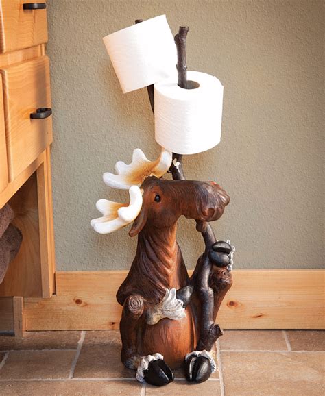 Log cabin master bedroom, camping in the woodland forest for the boys wolf bedroom ideas, ski chalet for the girls bedrooms. Moose Themed Bathroom Accessories | Moose decor, Bear ...