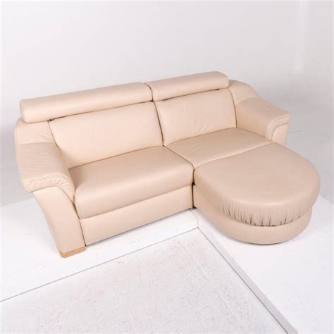 Marthe sofa 2 couch zweisitzer sofa sofas modern beige. Himolla Leather Sofa Beige Three-Seat Includes Electr ...