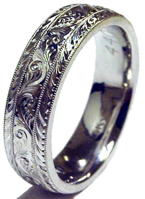 Mens wedding rings offers affordable wedding rings in all options for men in all metal types. HAND ENGRAVED MEN'S PALLADIUM (PLATINUM GROUP METAL) 7MM ...