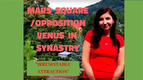 But i'd look to mars and venus synastry for attraction as part of a review of synastry between people. Mars Square/Opposition Venus in Synastry | Venus, Square, Mars