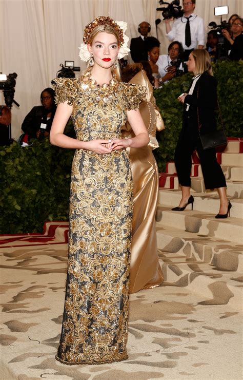 Anya taylor joy was in attendance at the 2018 met gala held at the metropolitan museum of art in new york city' today on may 7, 2018. Anya Taylor-Joy wore an Dolce and Gabbana Spring 2018 Alta ...