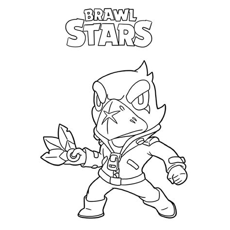 Printen en inkleuren brawl stars. Brawl Stars Knokkers Kleurplaat