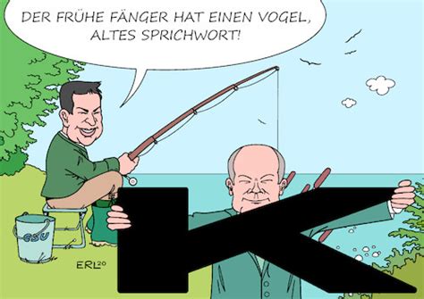 „sie sind nicht der könig von deutschland oder weltenherrscher, so scholz müsse nicht „so schlumpfig herumgrinsen, soll söder ergänzt haben. Söder Scholz By Erl | Politics Cartoon | TOONPOOL