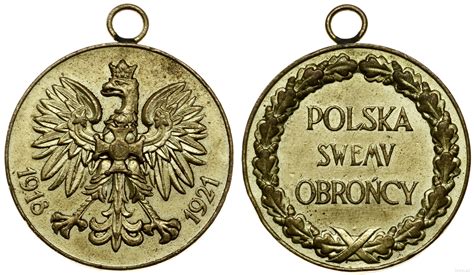 Z sentencją dobroczyńcę swoiego opłakuiąca polska. Medal Pamiątkowy za Wojnę 1918-1921, od 1928, Polska - E ...