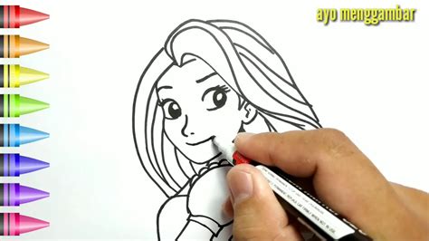 Kalian pasti pernah belajar wewarnai. MUDAHNYA ,ayo belajar cara menggambar Wanita Cantik dan ...