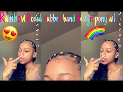 Amazon small black rubber bands product features around 2000 pieces mini black hair rubber bands in 1 bag they are 60 hairstyles that can be done in 3 minutes. RAINBOW BOXED RUBBER BAND DESIGN PONYTAIL 🌈🦋FT;MEGALOOK HAIR - YouTube (With images) | Rubber ...