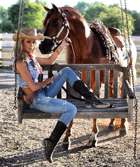 If you have an experience in one region that wasn't quite what you were looking for, then give another corner of the country a try. Cowgirls. / Such a pretty picture EL./ | Cowgirl and horse, Country girls, Hot country girls