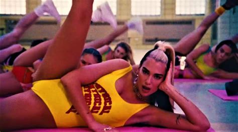 So come on, come on, come on. Dua Lipa plays fitness instructor in 'Physical' workout ...
