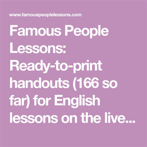 Sacred heart, fremont, oh materials required: Famous People Lessons: Ready-to-print handouts (166 so far ...