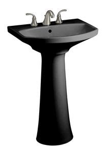 Modern interior design is characterized by the different, apparently contradictory trends: Kohler Cimarron® 3-Hole Pedestal Bathroom Sink with ...