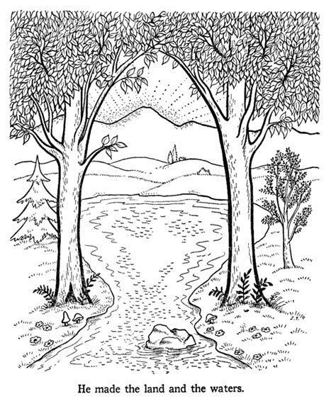Bible Creation Coloring Pages - Coloring Home