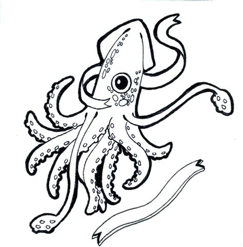 Giant squid is one of the most mysterious creatures because it lives in very deep and cold water which is not easily accessible for scientists and divers. Giant Squid Coloring Page at GetDrawings.com | Free for ...