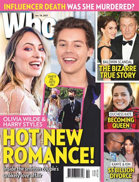 The beginning of 2021 came with rumors of olivia wilde and harry styles's surprise relationship, which turned into confirmation of their romance and reports that the couple seem. OLIVIA WILDE in Who Magazine, January 2021 - HawtCelebs