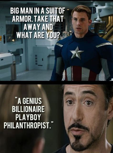 Oh and he's also a superhero. The epic scene in Avengers when Ironman gives it back to ...