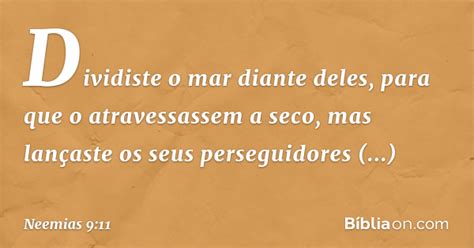 Até quando esconderás de mim o teu rosto? Neemias 9:11 - Bíblia