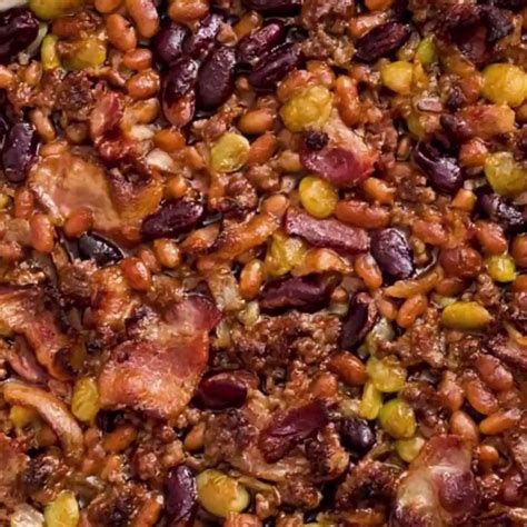 Roughly chop the cooled bacon and add to skillet with beef and onion. Calico Beans (or the BEST Baked Beans) | Recipe | Bean ...