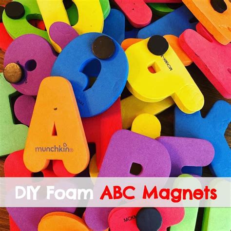 Simm spielwaren 65823 magnet holzkiste, mit 37 magnetischen holzbuchstaben in verschließbarer kiste, magnetbuchstaben set für kinder ab 3 jahre, abc alphabet . DIY Foam ABC Magnets in 2020 | Preschool craft activities, Alphabet ...