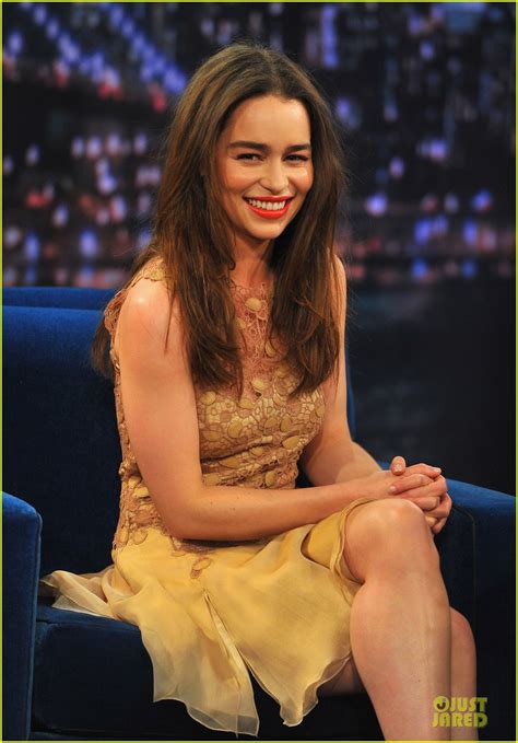 She stars in hbo's game of thrones as daenerys targaryen. Emilia's Daily: Emilia Clarke on Late Night with Jimmy ...