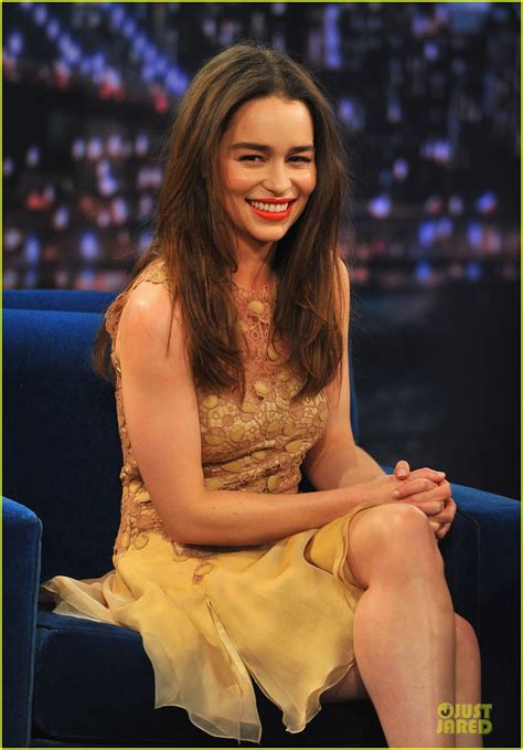 For emilia clarke, ending game of thrones was the metaphorical undoing of the bra. Emilia's Daily: Emilia Clarke on Late Night with Jimmy ...