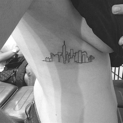 Skyline tattoo studio, little falls, minnesota. New York skyline tattoo on the right side. Tattoo artist ...