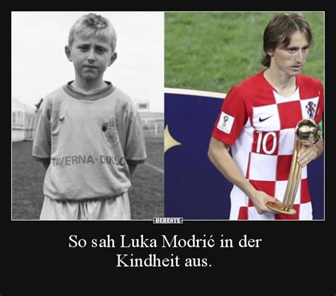 Auch luka modrićs frau vanja feuert den spieler kräftig an. So sah Luka Modrić in der Kindheit aus... | Lustige Bilder ...