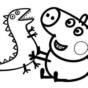 Here's a great peppa pig and family colouring image. Peppa Pig George Coloring Pages at GetDrawings | Free download