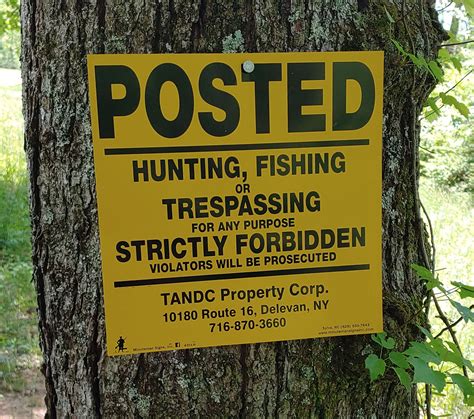 Minuteman Original Posted Hunting, Fishing or Trespassing Yellow Orange ...
