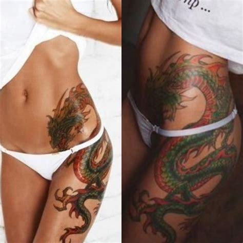 Perhaps you are thinking that it is a good tattoo to show off your religious beliefs. The 25+ best Dragon thigh tattoo ideas on Pinterest ...