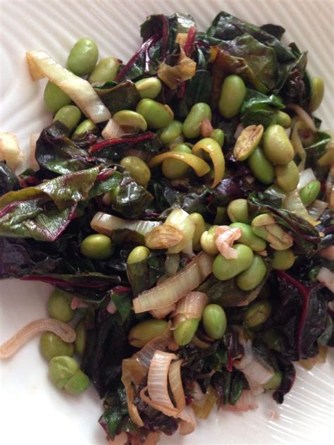 Try our best bean recipes for satisfying dinners, lunches, party dips, and breakfasts, including lots of appetizing vegan recipes. Wilted Chard with Edamame. My Adaptation of the Chard with ...