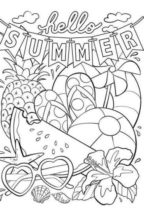 Happy birthday (8) celebration (5) sports (5) all characters (10) music (6) shapes (5) Free Hello Summer coloring page download. Click through ...